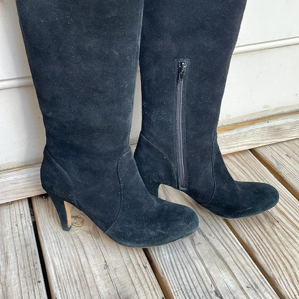 Vince Camuto Cherline Black Suede Over-the-Knee Boots Size 7.5